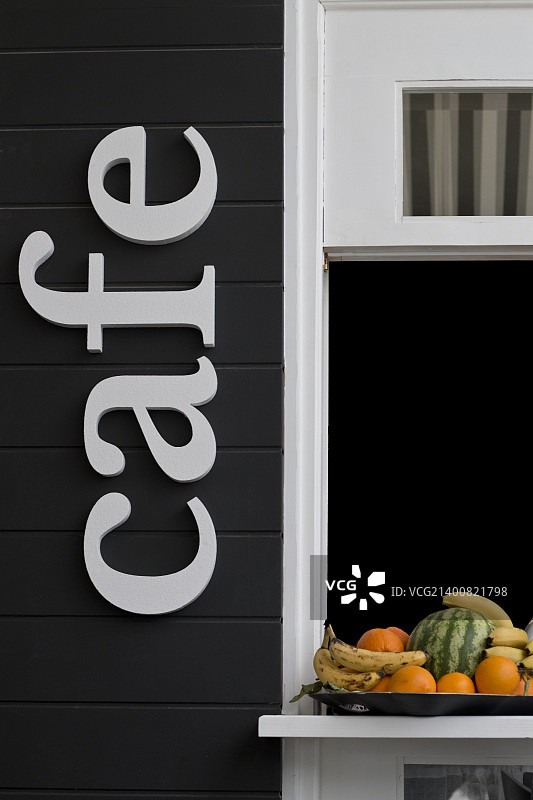 咖啡店橱窗图片素材