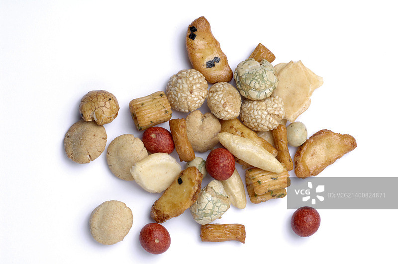 日式米饼，日式薄脆饼干，小馒头图片素材