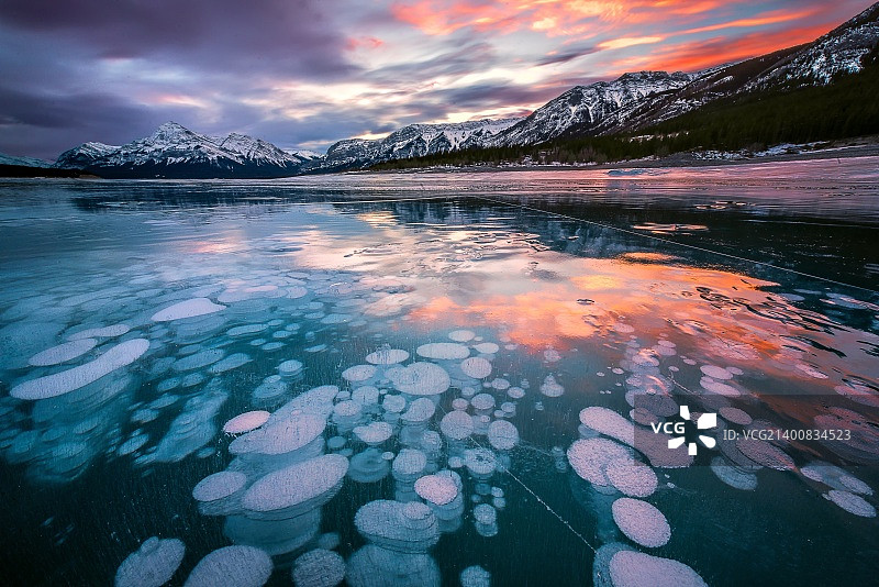 亚伯拉罕湖日落图片素材