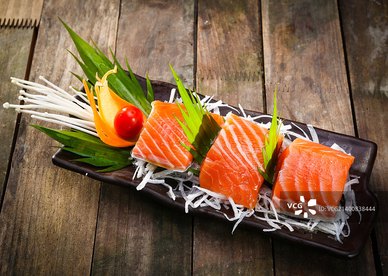 照烧三文鱼刺身图片素材