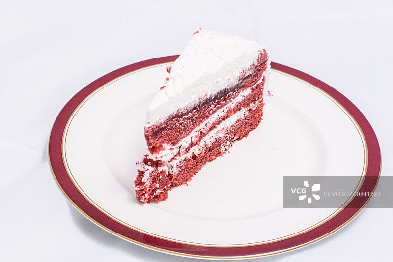 红色天鹅绒蛋糕图片素材