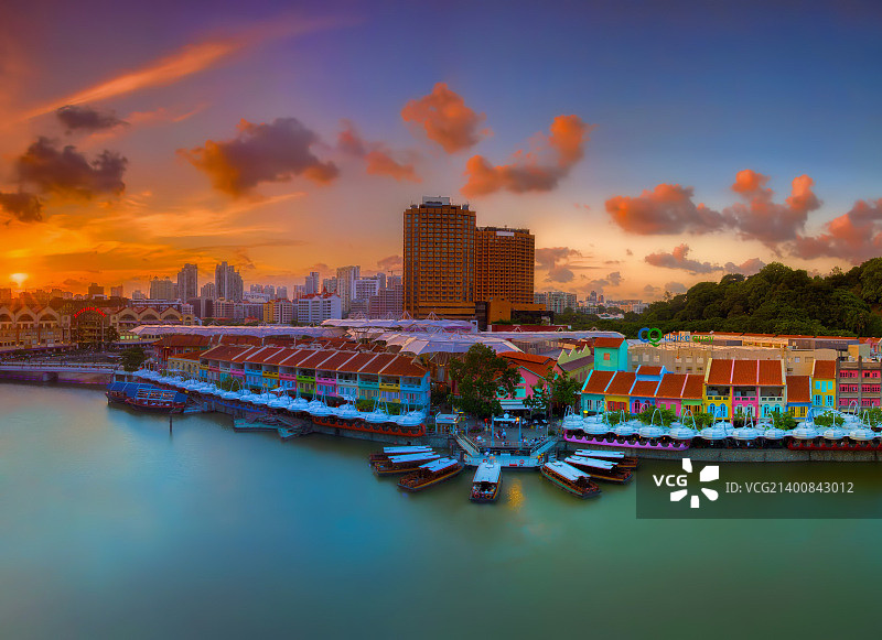 新加坡克拉码头图片素材