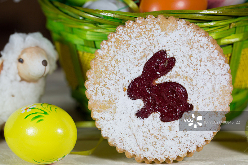 复活节兔子黄油饼干图片素材
