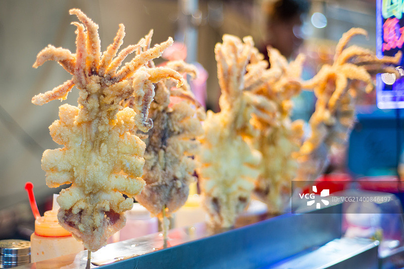 炸鱿鱼图片素材