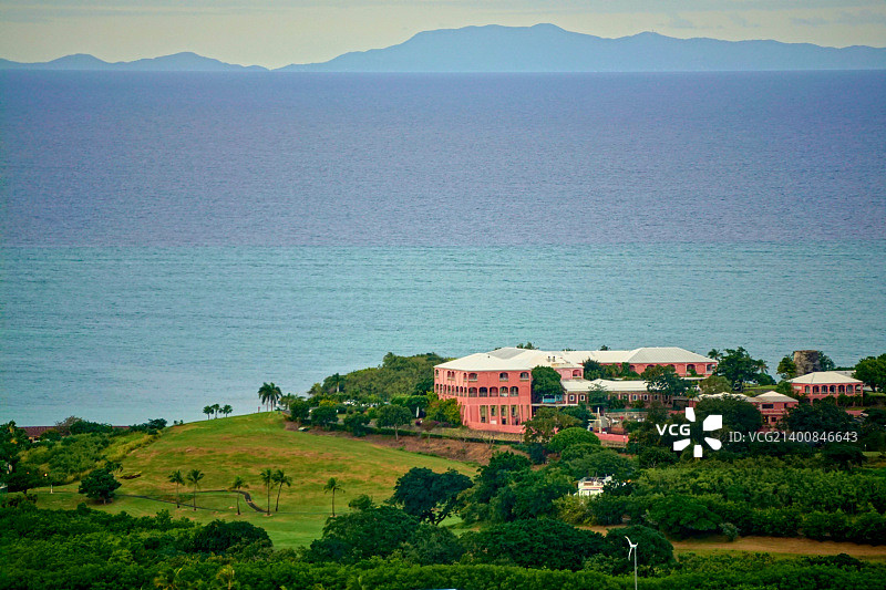 可俯瞰圣托马斯的圣克罗伊度假村图片素材