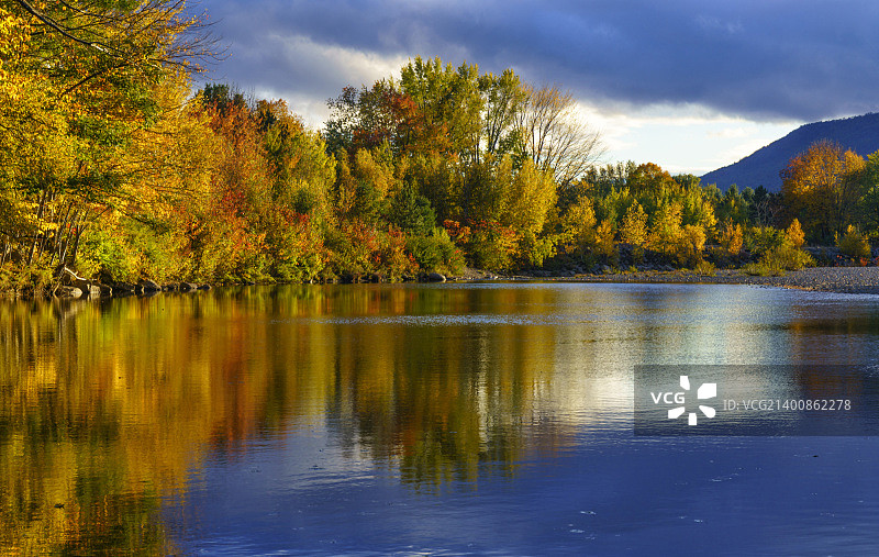 秋叶倒影图片素材