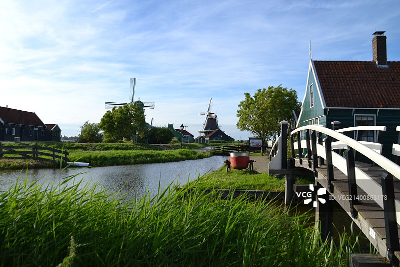 荷兰传统村庄（桑斯安斯）图片素材
