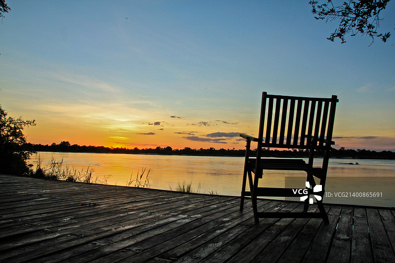 赞比西河日落图片素材