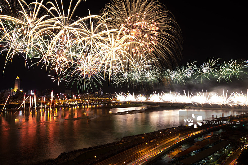 中国台湾大稻埕烟花图片素材