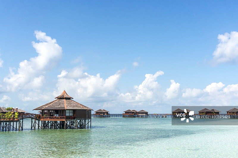 马布岛西巴丹水上度假村景色图片素材