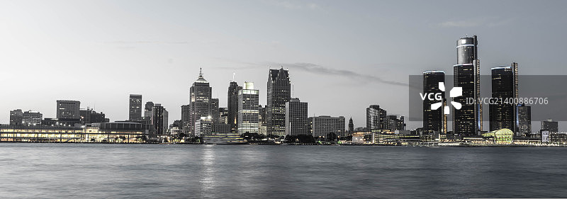 底特律天际线图片素材