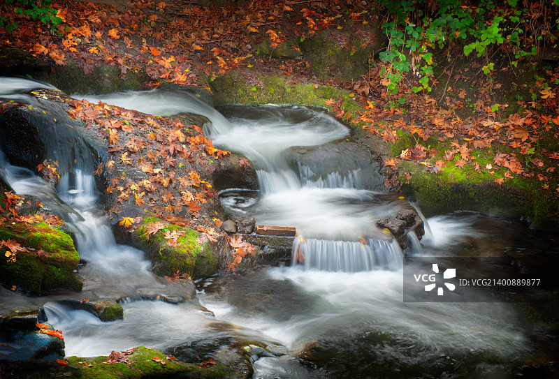 华盛顿州贝灵厄姆的瓦科姆河图片素材