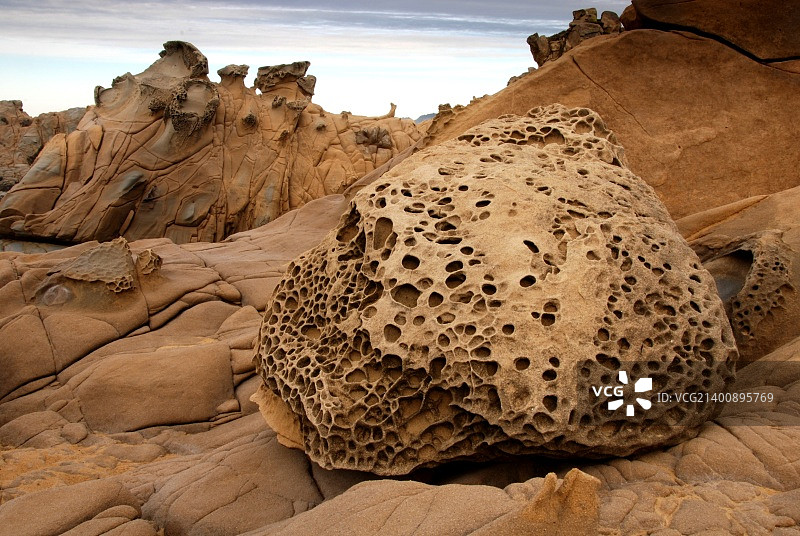 超现实主义景观，加利福尼亚州盐点州立公园图片素材