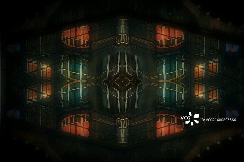 荷兰阿姆斯特丹的镜面建筑图片素材