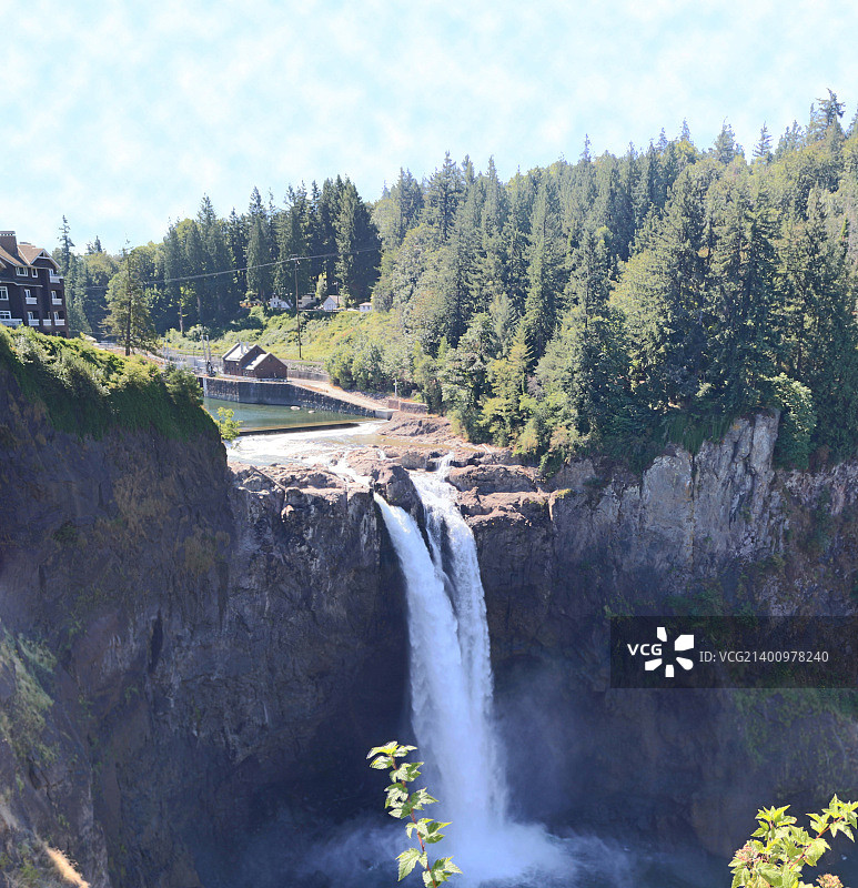 斯诺夸尔米瀑布：美国华盛顿州图片素材