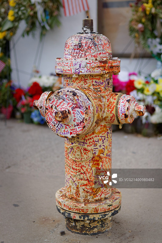 查尔斯顿枪击事件后的消防栓图片素材