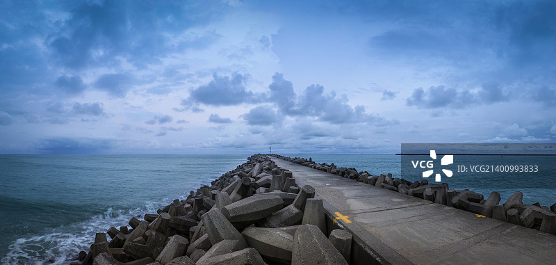 理查兹湾港口入口全景图片素材