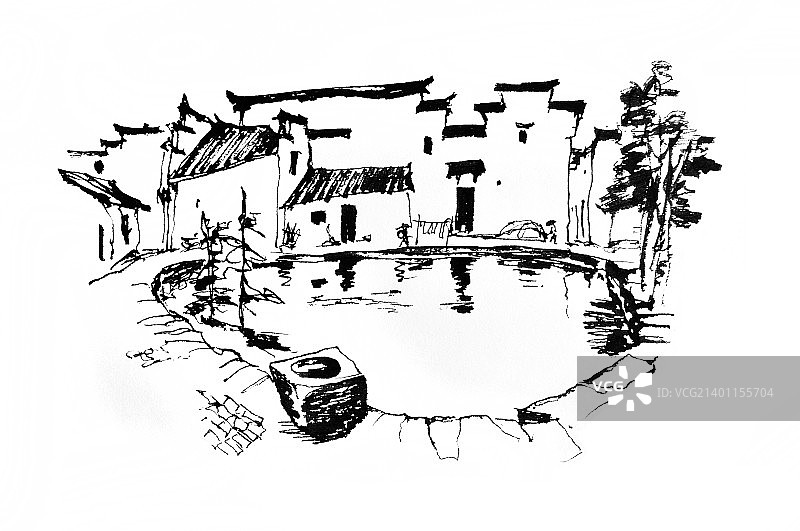 钢笔画系列图片素材