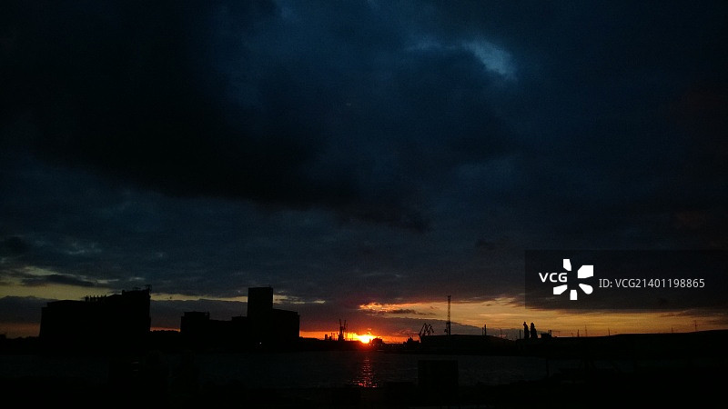 安特卫普港口的日落 5图片素材