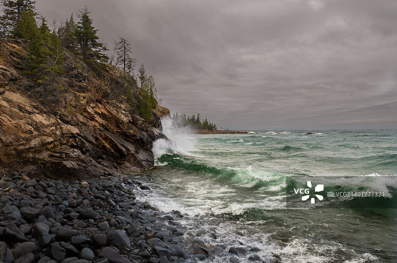 苏必利尔湖的意境图片素材