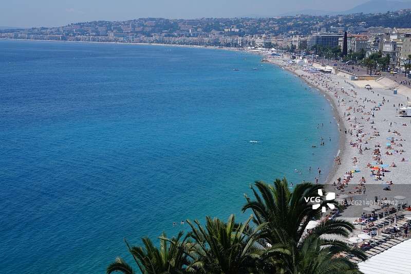 海滩景观（俯视角度）图片素材