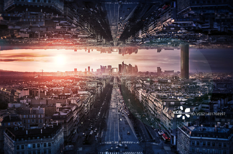 《盗梦空间》实验：巴黎拉德芳斯图片素材