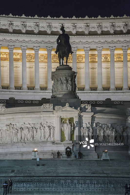 游客，夜晚，维托里亚诺，罗马图片素材