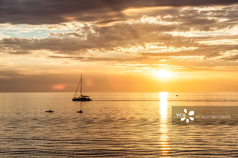 南澳大利亚阿德莱德布莱顿海滩的日落图片素材