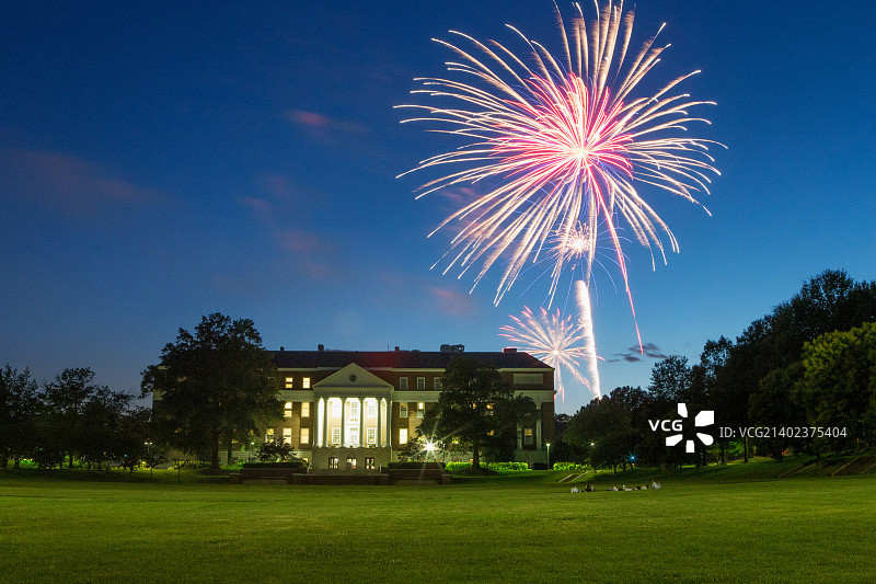 马里兰大学7月4日烟花图片素材