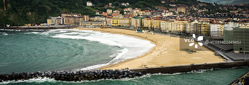 圣塞巴斯蒂安的祖里奥拉冲浪海滩图片素材