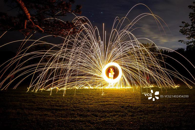 天空中的火花图片素材