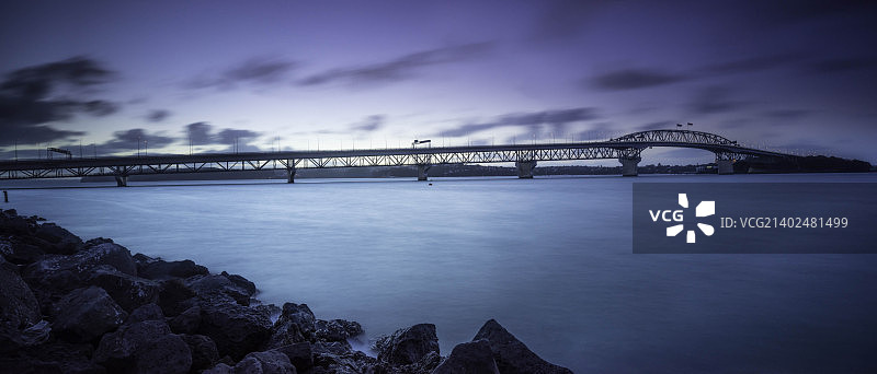奥克兰海港大桥 - 长曝光图片素材