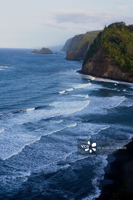 夏威夷科纳海岸和火山图片素材
