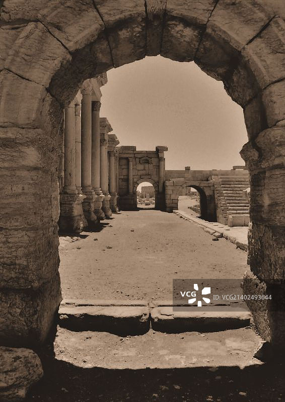 叙利亚巴尔米拉的罗马时期剧院图片素材