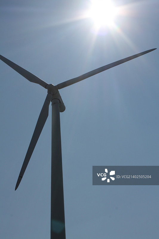 仰视风车图片素材