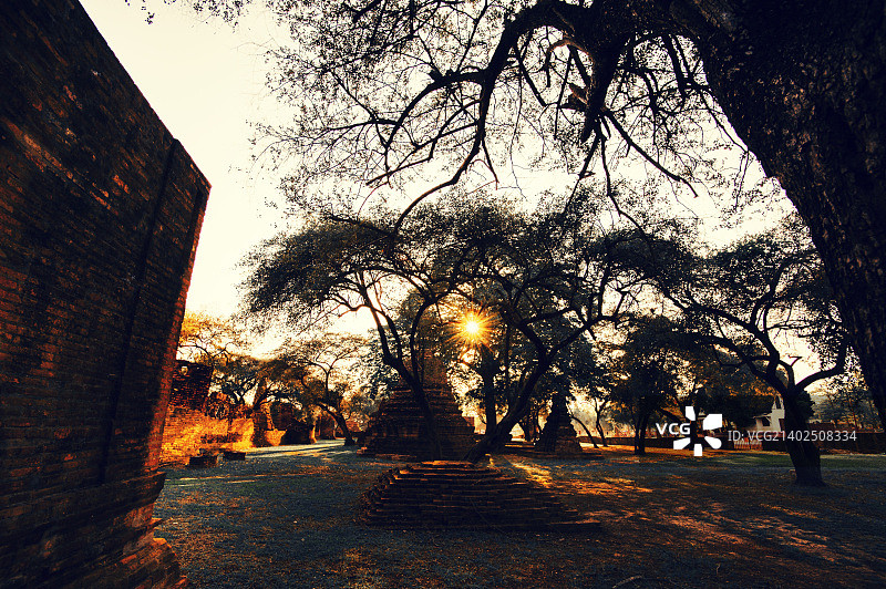 泰国阿瑜陀耶帕拉姆寺图片素材