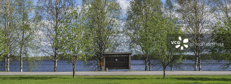 公共汽车站图片素材