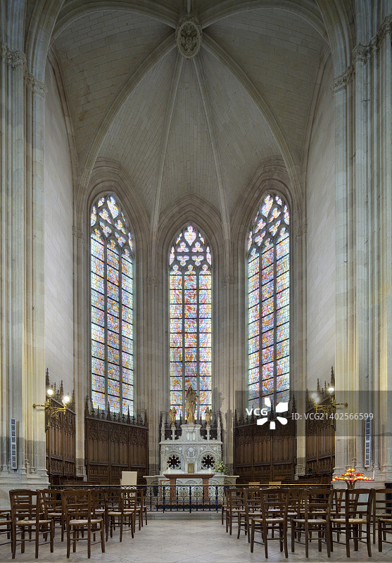 法国南特圣皮埃尔大教堂的后殿图片素材