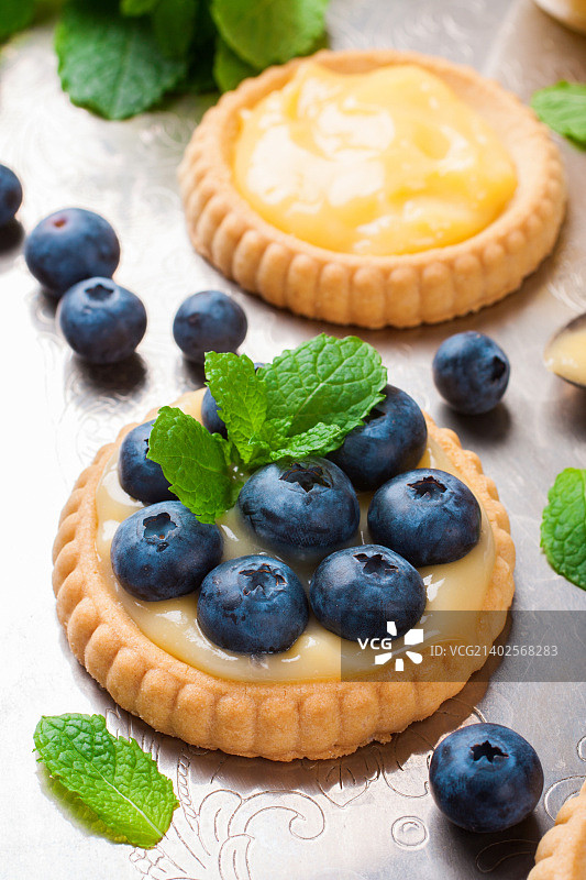 制作奶油酥饼馅饼的过程图片素材