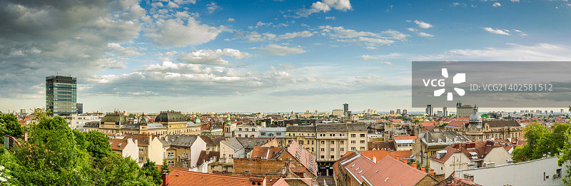 克罗地亚萨格勒布全景图片素材