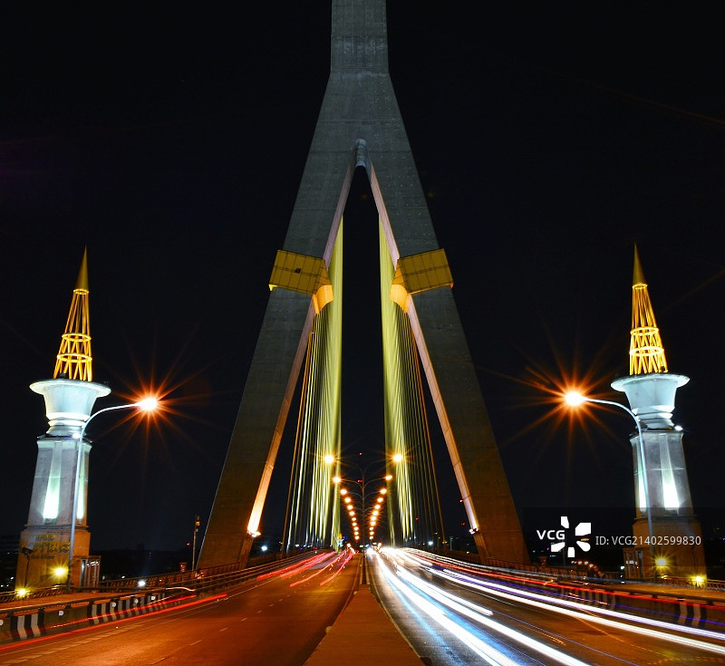 拉玛八世桥夜景图片素材