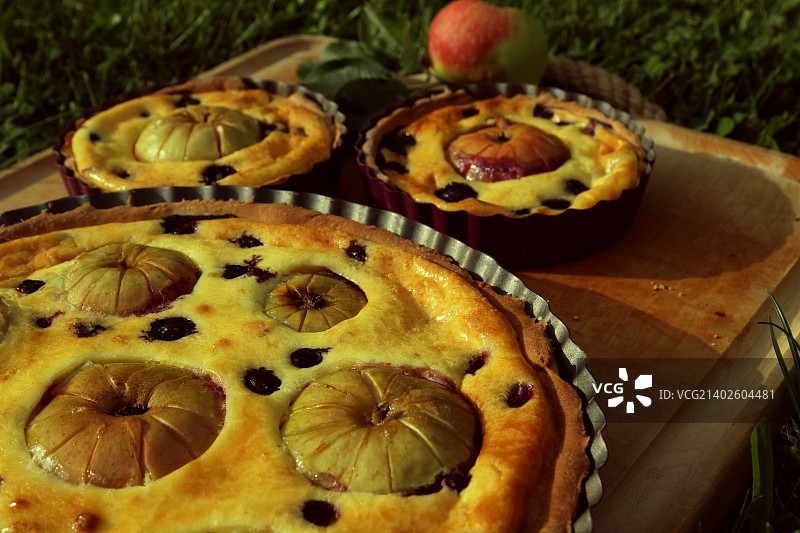 苹果蓝莓派图片素材