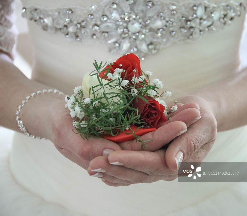 红白婚礼胸花图片素材