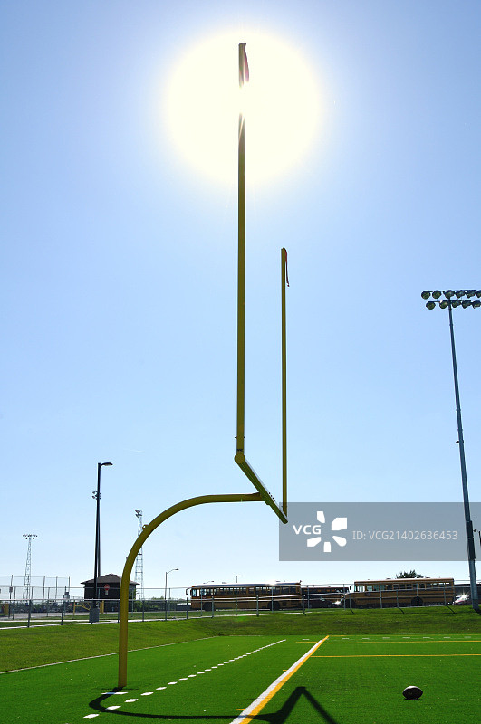 美式足球场上的门柱图片素材