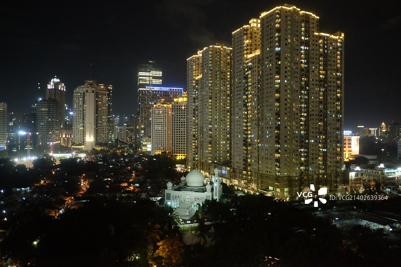 雅加达香格里拉酒店客房夜景图片素材