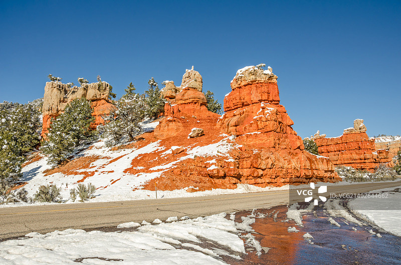 犹他州12号风景道红峡谷入口图片素材
