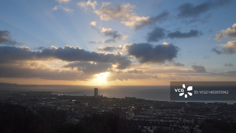 迪伦·托马斯故乡斯旺西城市图片素材