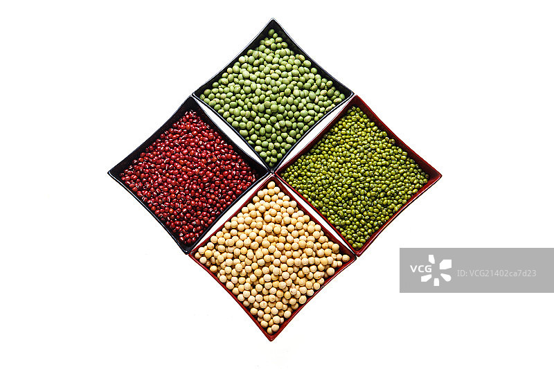 豆类-红豆,绿豆,黄豆,青豆图片素材