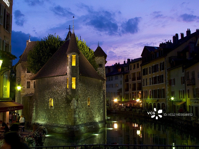 阿讷西夜景3图片素材