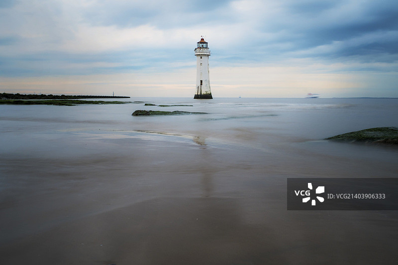 默西塞德郡的灯塔图片素材
